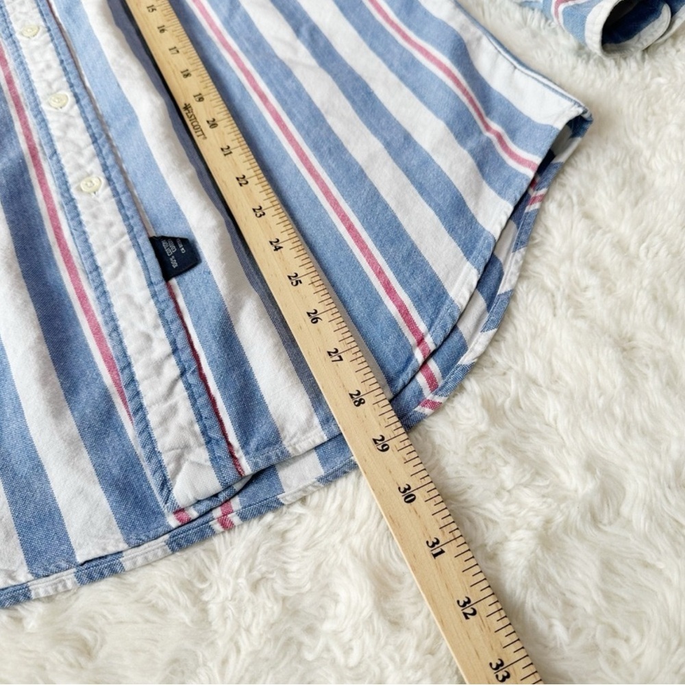 Ralph Lauren Men Stripe Blue White Oxford Button Down Long Sleeve Shirt - Picture 7 of 9